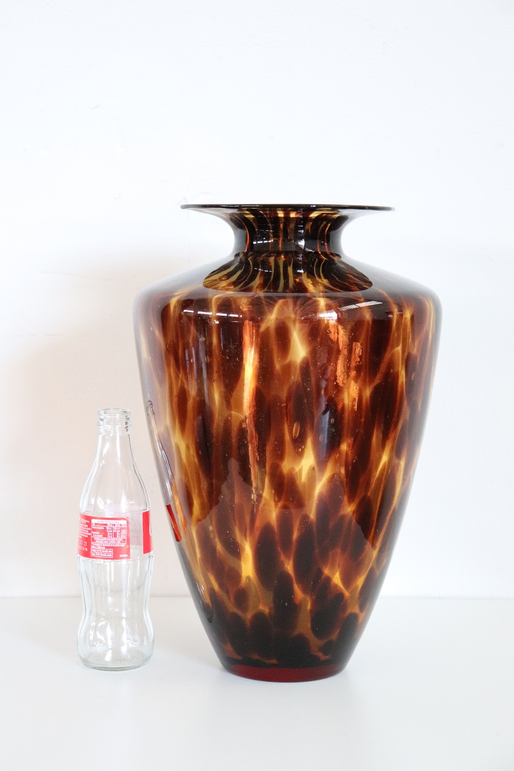 Large Italian Vase in Murano Art Glass, 1980s