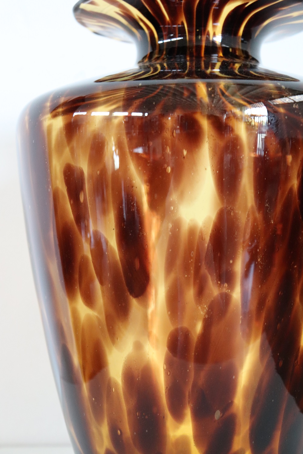 Large Italian Vase in Murano Art Glass, 1980s