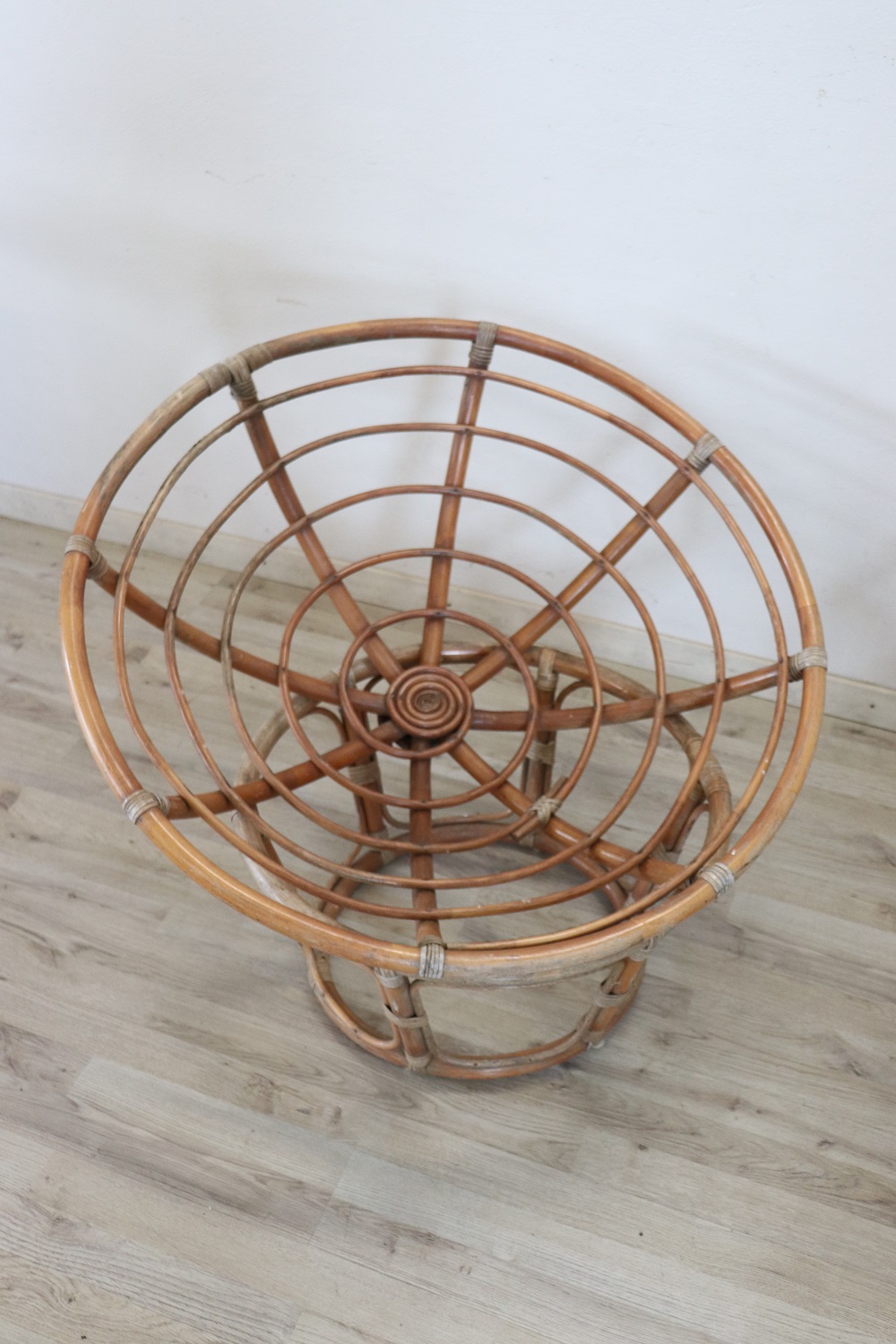 Vintage Lounge Chairs in Bamboo, 1980s, Set of 2