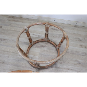 Vintage Lounge Chairs in Bamboo, 1980s, Set of 2