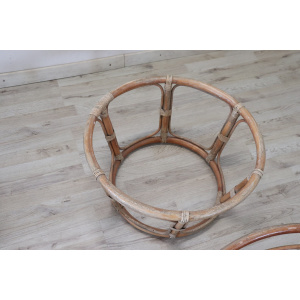 Vintage Lounge Chairs in Bamboo, 1980s, Set of 2