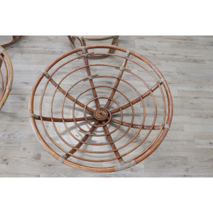Vintage Lounge Chairs in Bamboo, 1980s, Set of 2