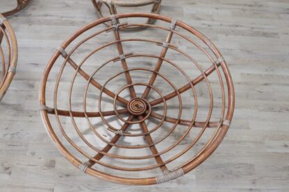 Vintage Lounge Chairs in Bamboo, 1980s, Set of 2 - Image 9