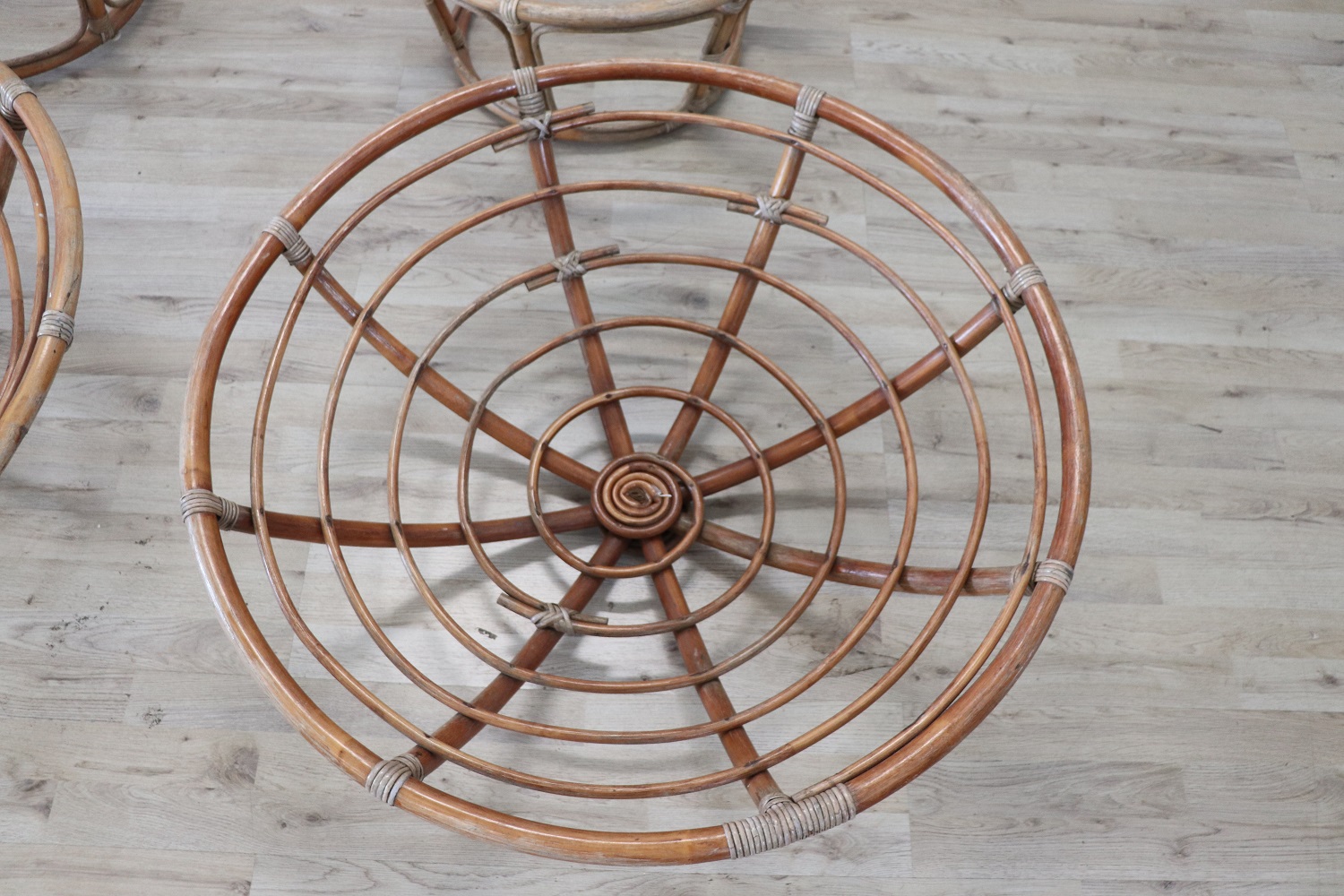 Vintage Lounge Chairs in Bamboo, 1980s, Set of 2
