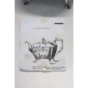 Antique Tea And Coffee Service In Silver Metal By Reed & Barton
