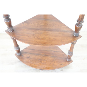 Antique Walnut Corner Shelves, 1850s