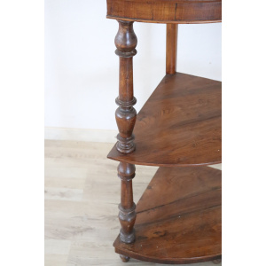 Antique Walnut Corner Shelves, 1850s