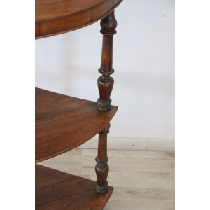 Antique Walnut Corner Shelves, 1850s