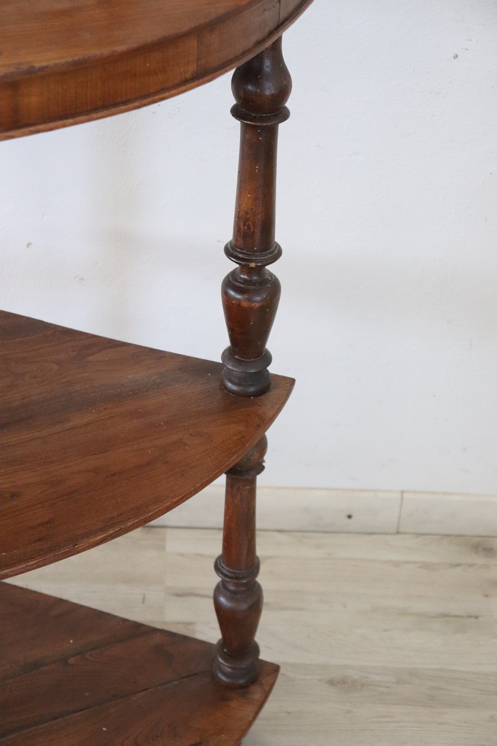 Antique Walnut Corner Shelves, 1850s