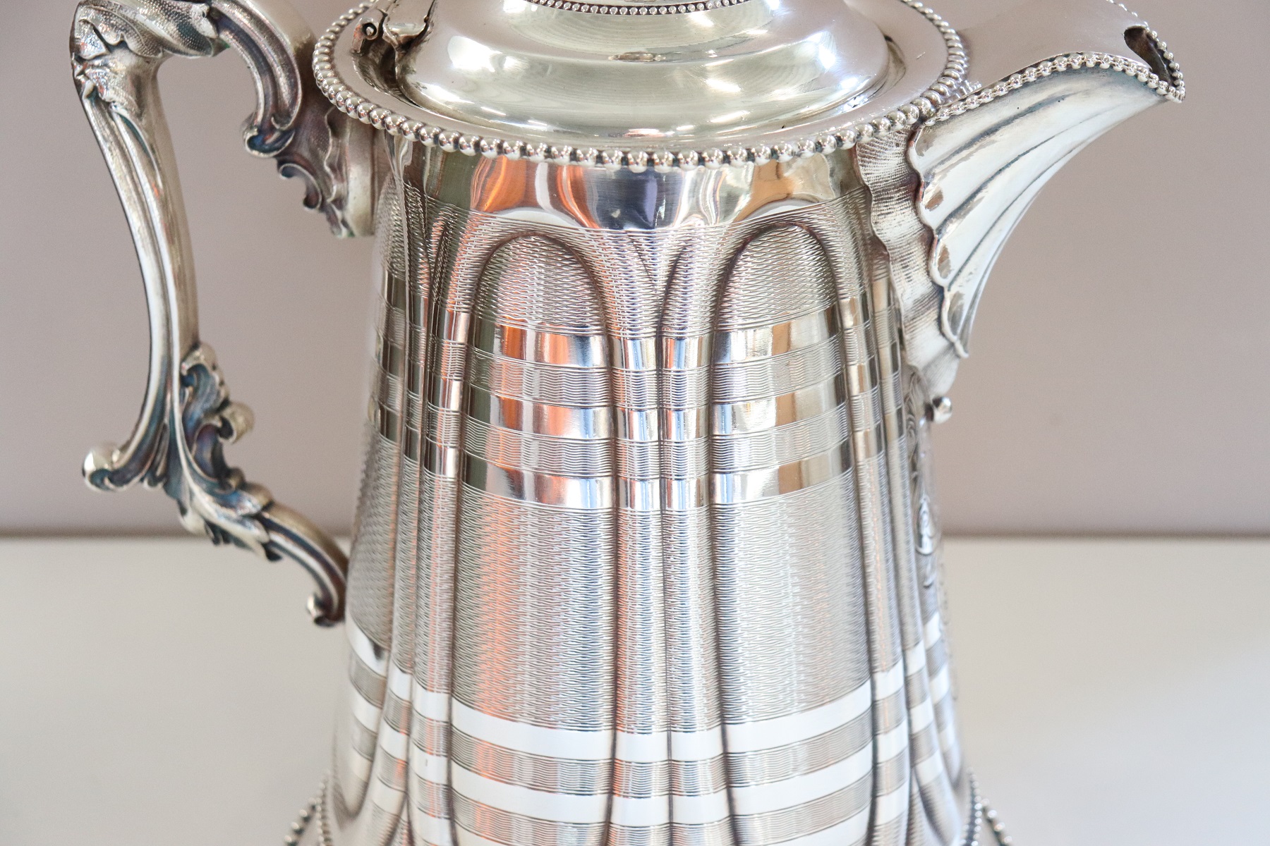 Antique Silver Plated Pitcher Marked Rogers Smith & Co, 1865