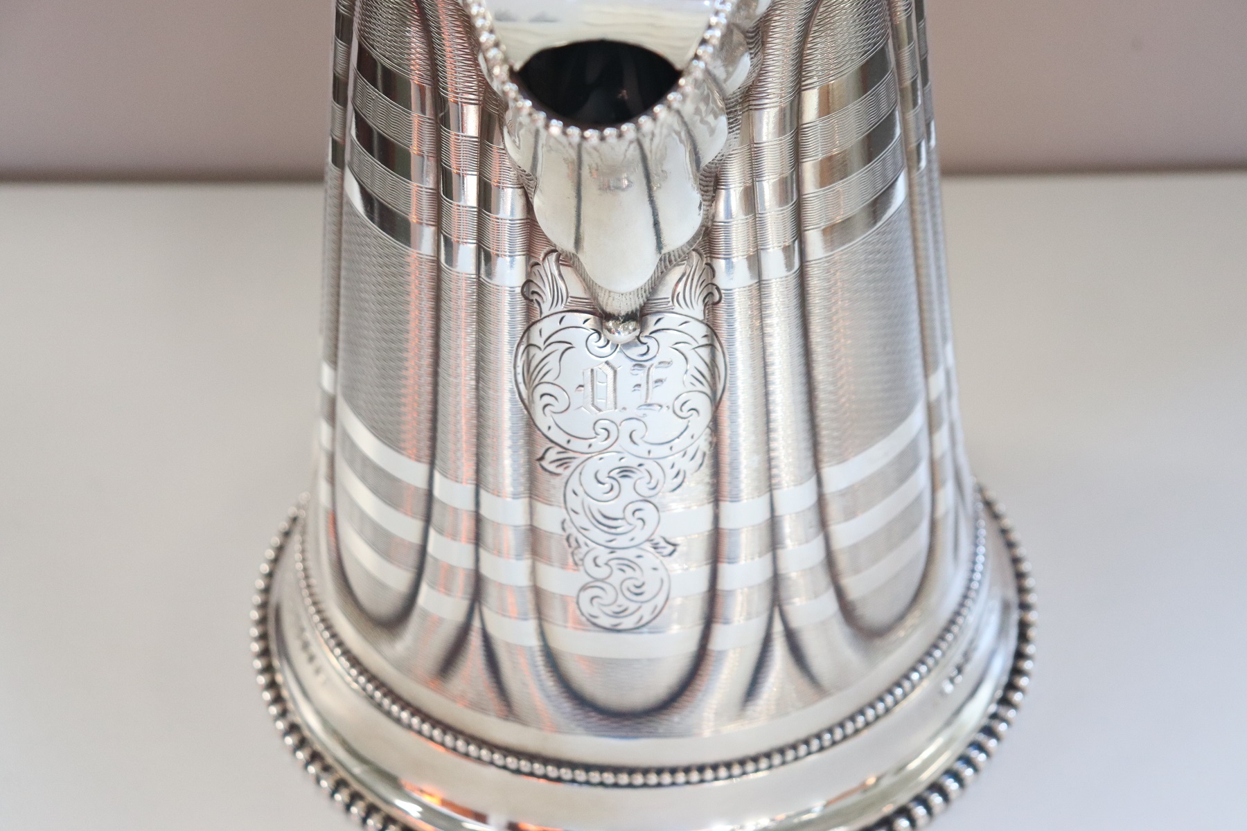 Antique Silver Plated Pitcher Marked Rogers Smith & Co, 1865