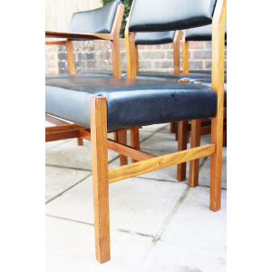 British Midcentury teak and leather chairs
