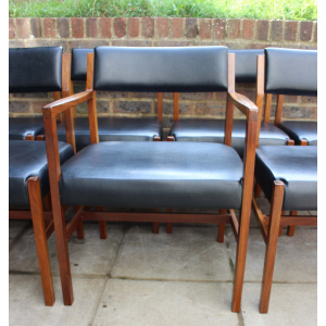 British Midcentury teak and leather chairs