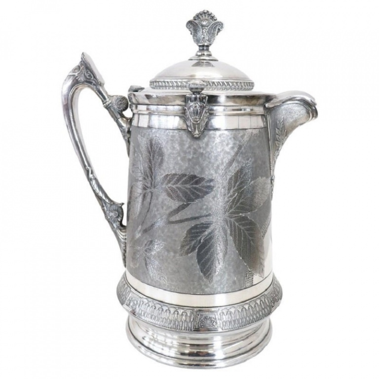antique silver plated carafe brand Reed & Barton, late nineteenth century