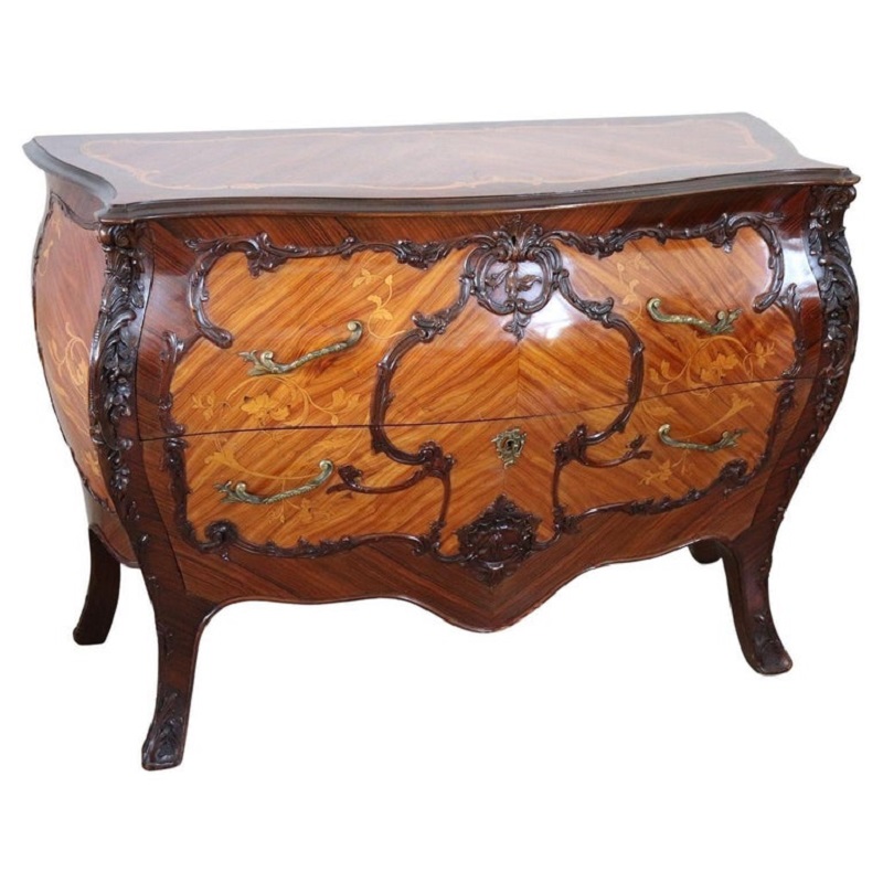 Chest of Drawers with Inlay Walnut, 1930s
