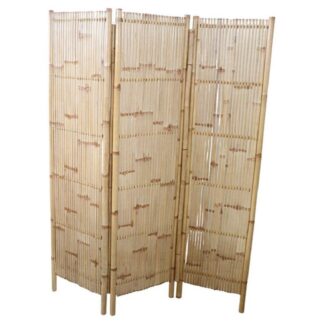 Vintage 3-Panel Bamboo Screen, 1980s
