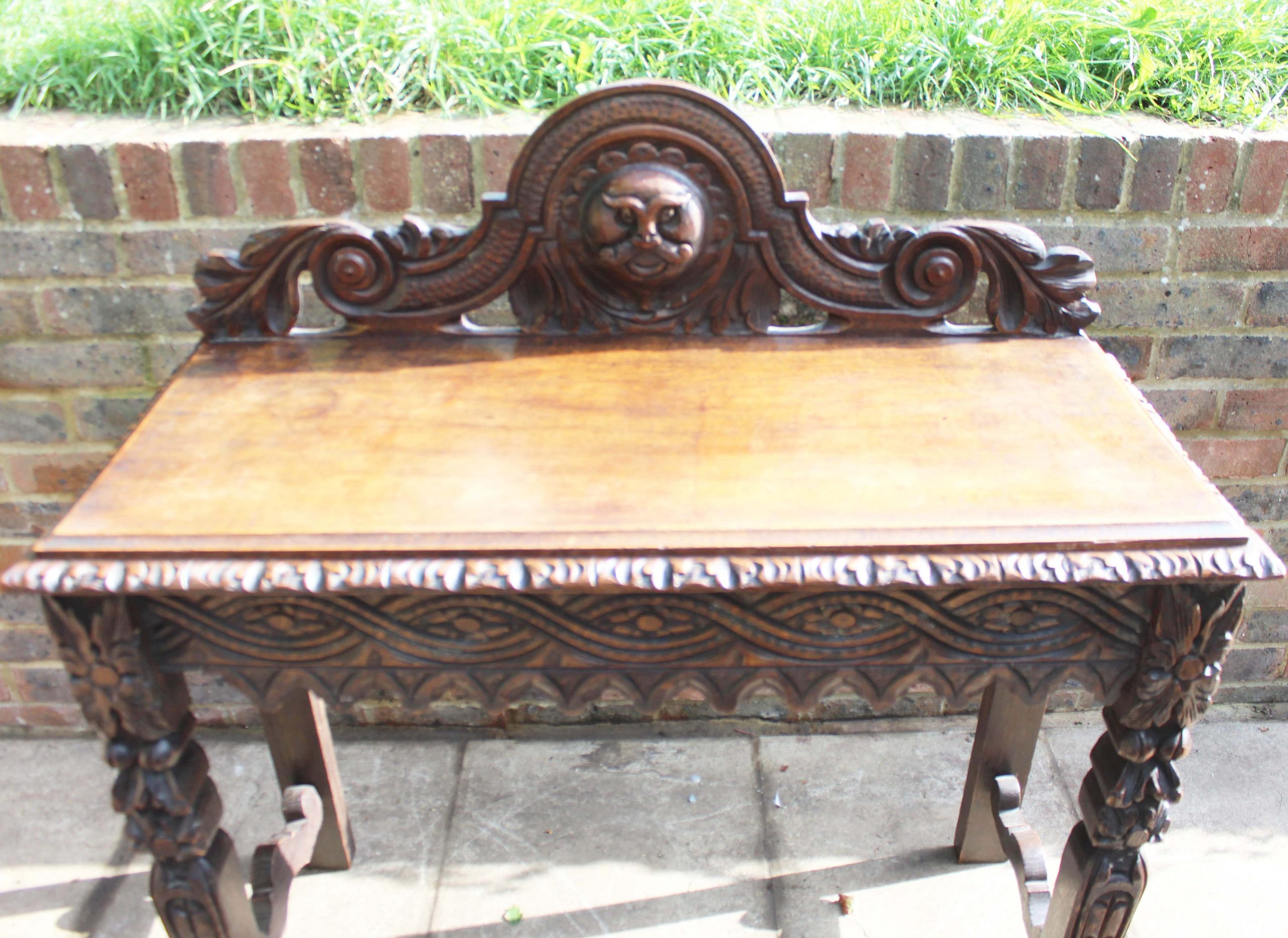 late 19th century Oak Jacobean revival table