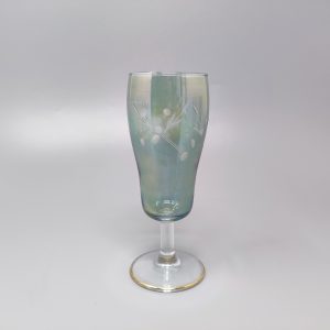 1960s Set of Six Crystal Glasses. Made in Italy