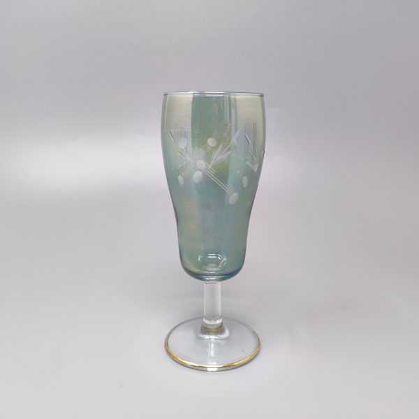 1960s Set of Six Crystal Glasses. Made in Italy - Image 4