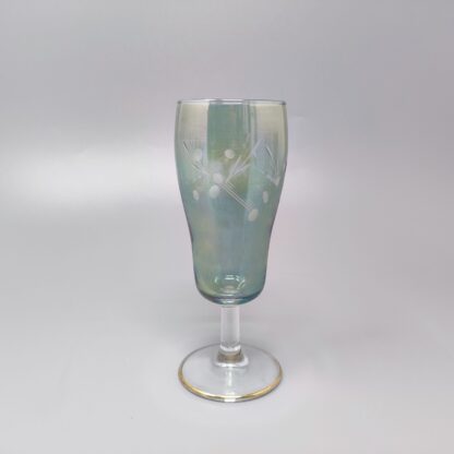 1960s Set of Six Crystal Glasses. Made in Italy - Image 4