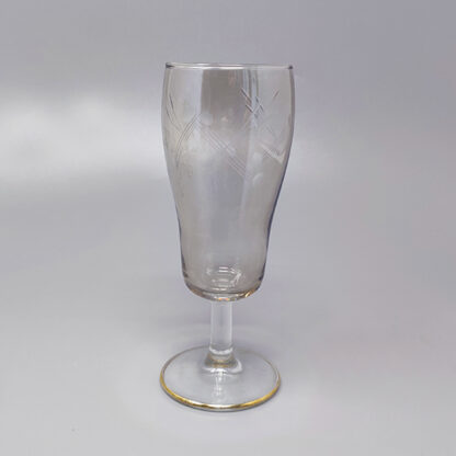 1960s Set of Six Crystal Glasses. Made in Italy - Image 6