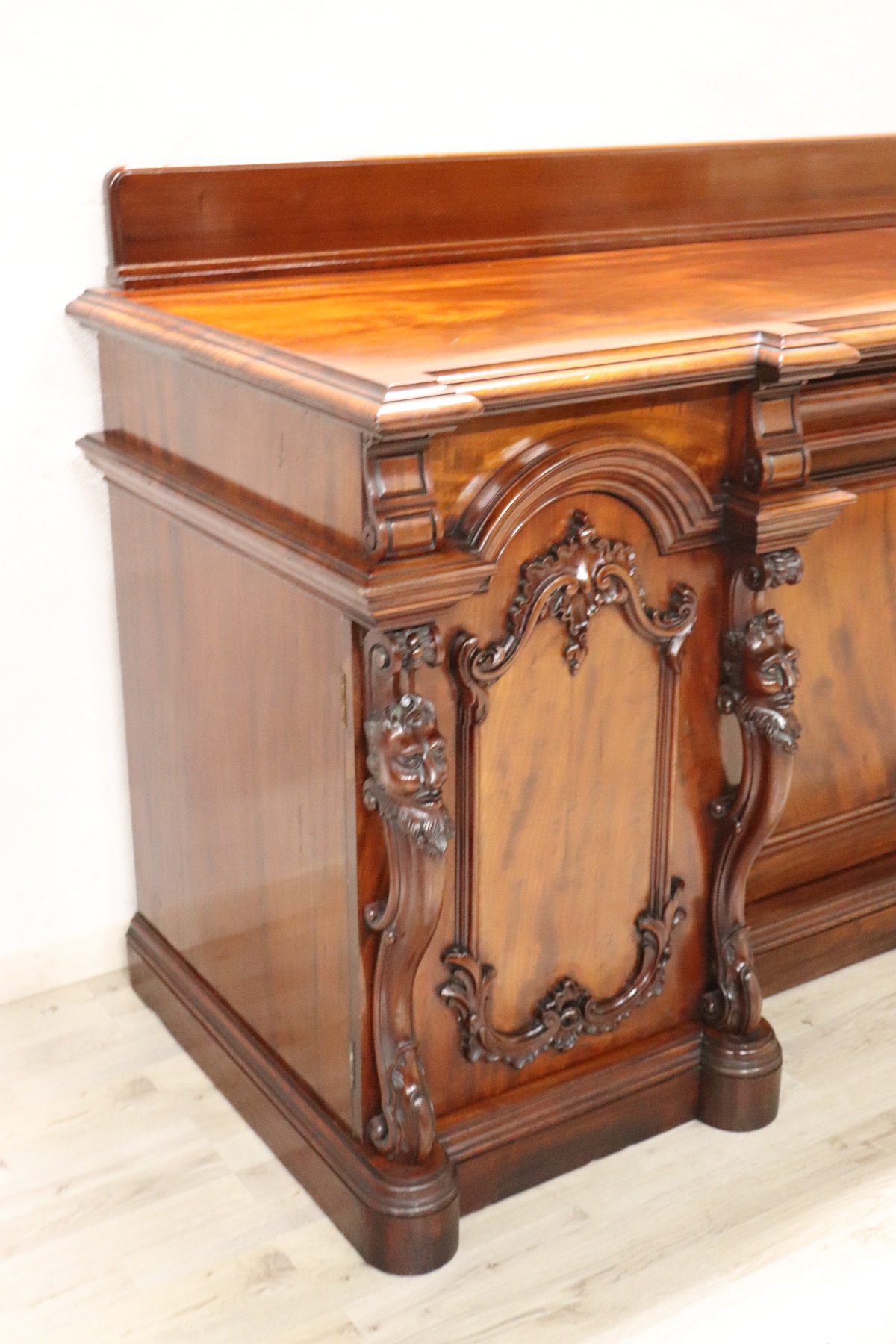 Carved Wood Sideboard, Early 20th Century