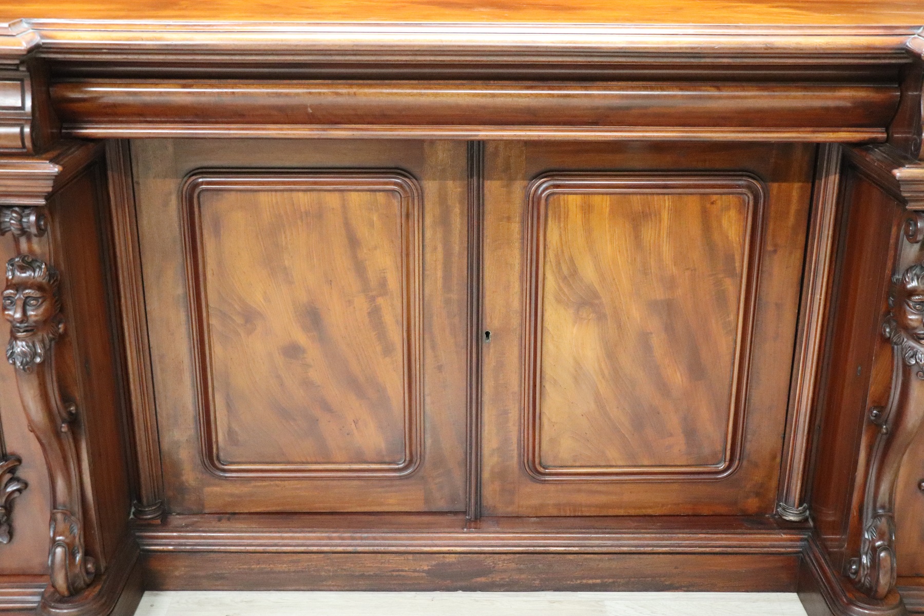 Carved Wood Sideboard, Early 20th Century