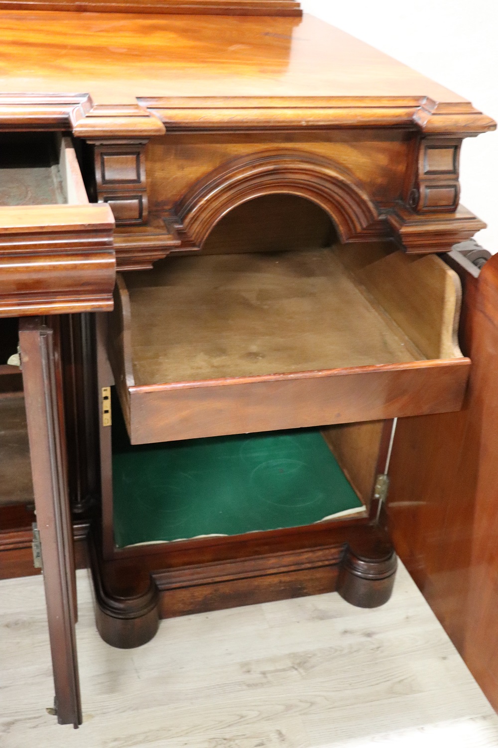 Carved Wood Sideboard, Early 20th Century