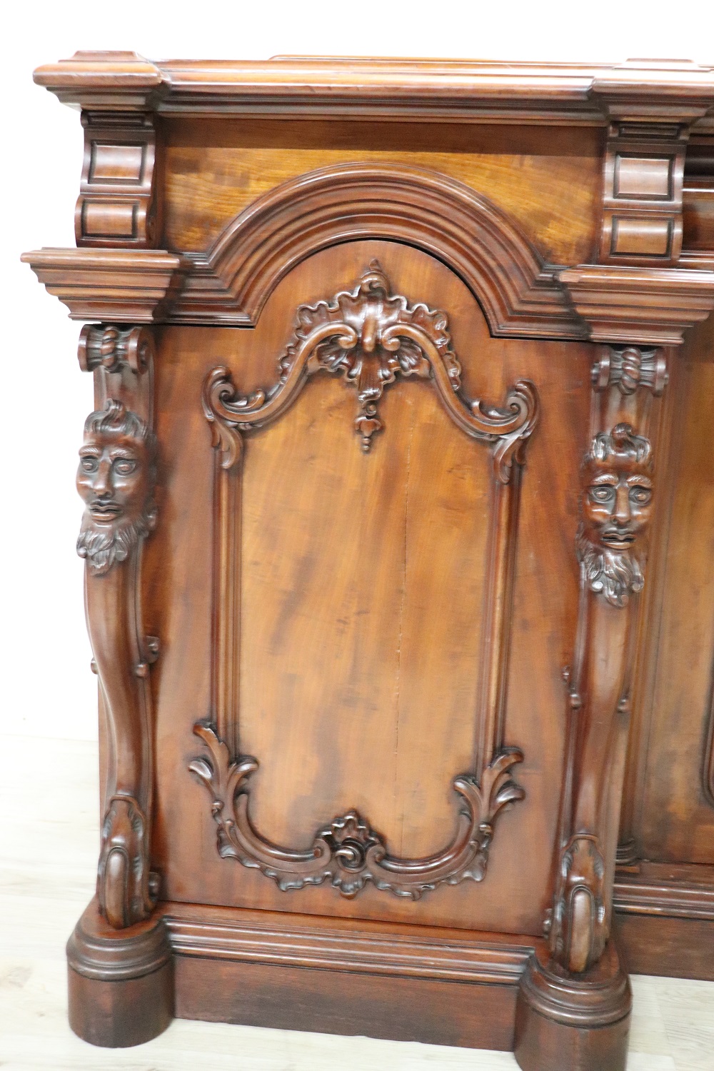 Carved Wood Sideboard, Early 20th Century