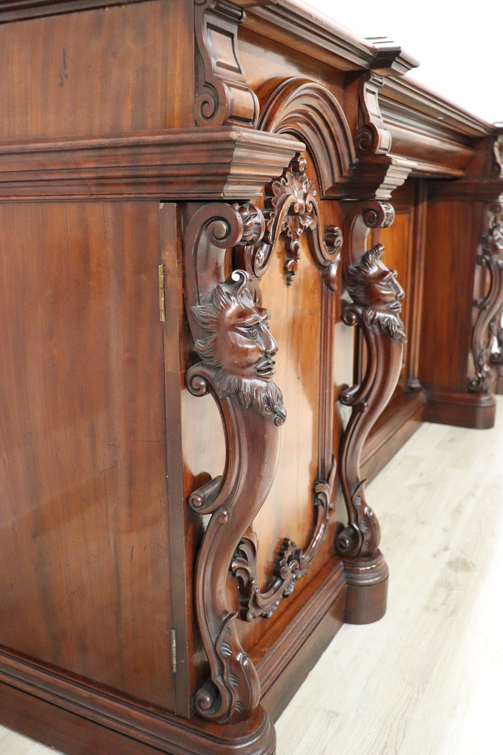 Carved Wood Sideboard, Early 20th Century