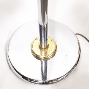 Chromed Metal & Brass Ministerial Floor Lamp From Drummond, 1970s