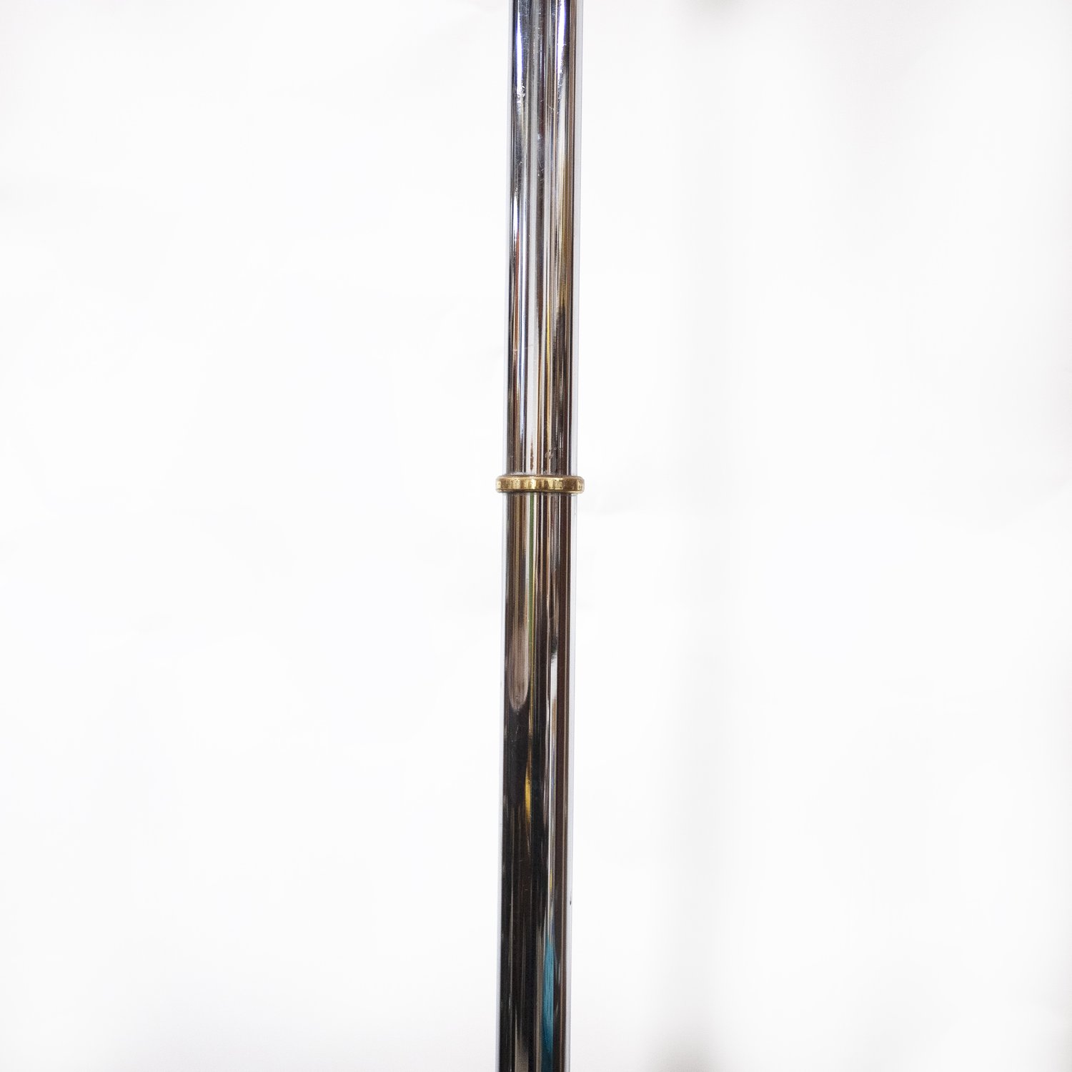 Chromed Metal & Brass Ministerial Floor Lamp From Drummond, 1970s