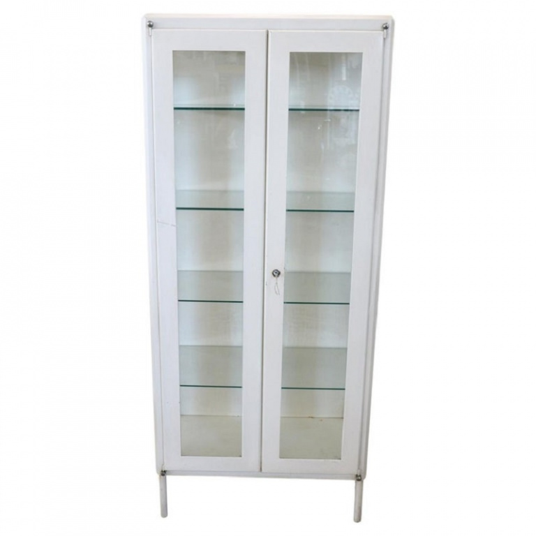Industrial Medicine Vitrine in Metal, 1960s