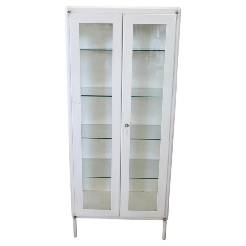 Industrial Medicine Vitrine in Metal, 1960s