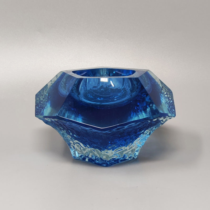 1960s Blue Ashtray or Vide Poche By Flavio Poli for Seguso