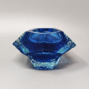 1960s Blue Ashtray or Vide Poche By Flavio Poli for Seguso