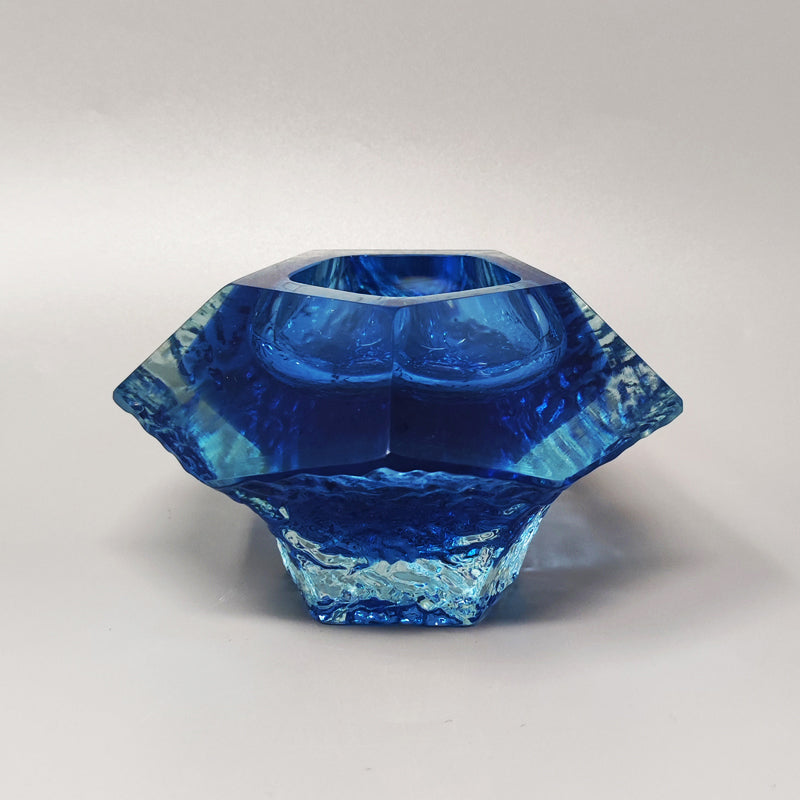 1960s Blue Ashtray or Vide Poche By Flavio Poli for Seguso
