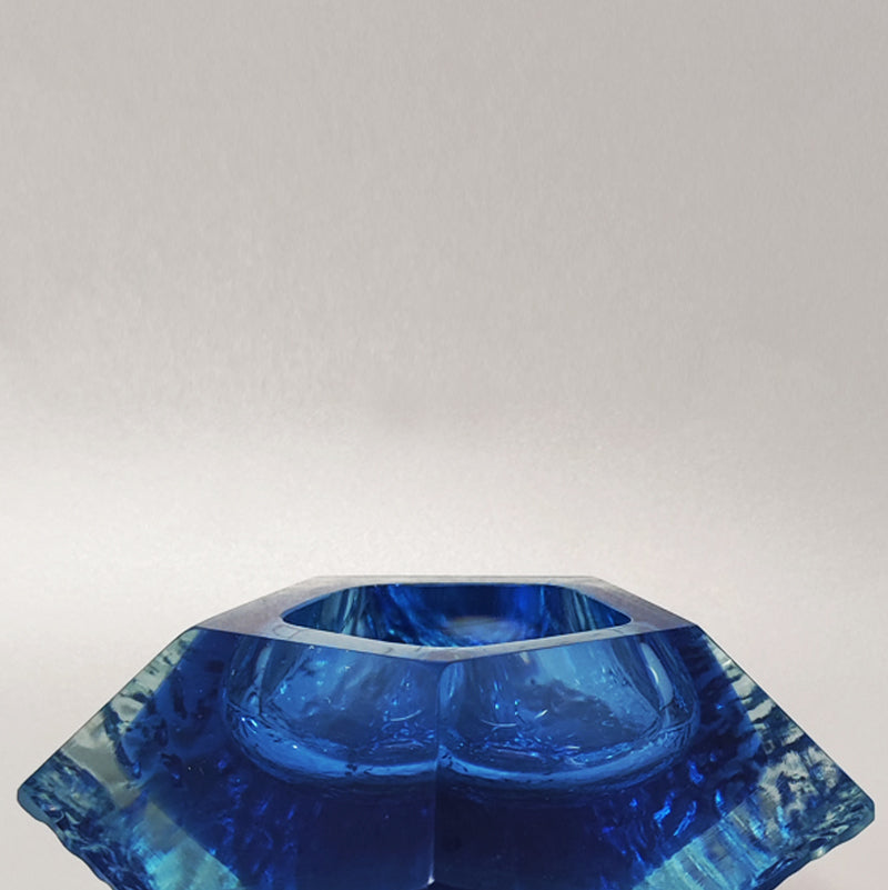 1960s Blue Ashtray or Vide Poche By Flavio Poli for Seguso
