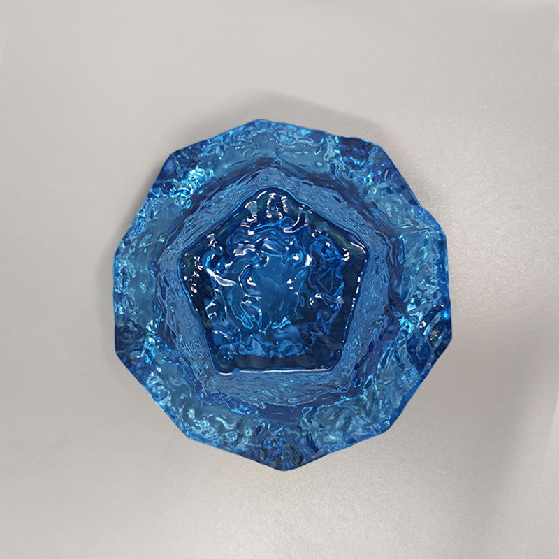 1960s Blue Ashtray or Vide Poche By Flavio Poli for Seguso