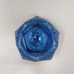 1960s Blue Ashtray or Vide Poche By Flavio Poli for Seguso