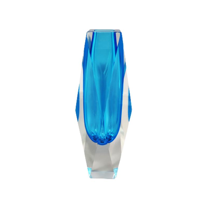 1960s Rare Blue Vase By Flavio Poli for Seguso. Made in Italy