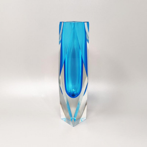 1960s Rare Blue Vase By Flavio Poli for Seguso. Made in Italy