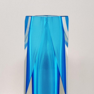 1960s Rare Blue Vase By Flavio Poli for Seguso. Made in Italy