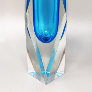 1960s Rare Blue Vase By Flavio Poli for Seguso. Made in Italy