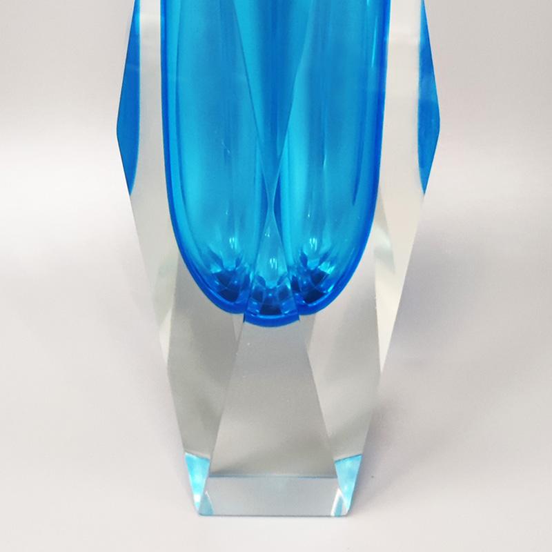 1960s Rare Blue Vase By Flavio Poli for Seguso. Made in Italy