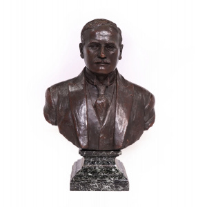 Antique French Bronze Bust Of G,Gars Born 1878