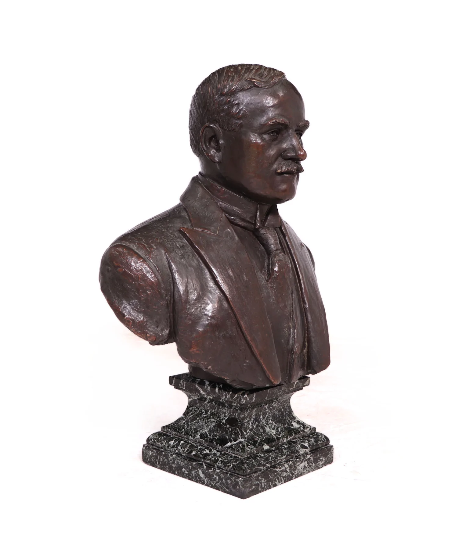 Antique French Bronze Bust Of G,Gars Born 1878