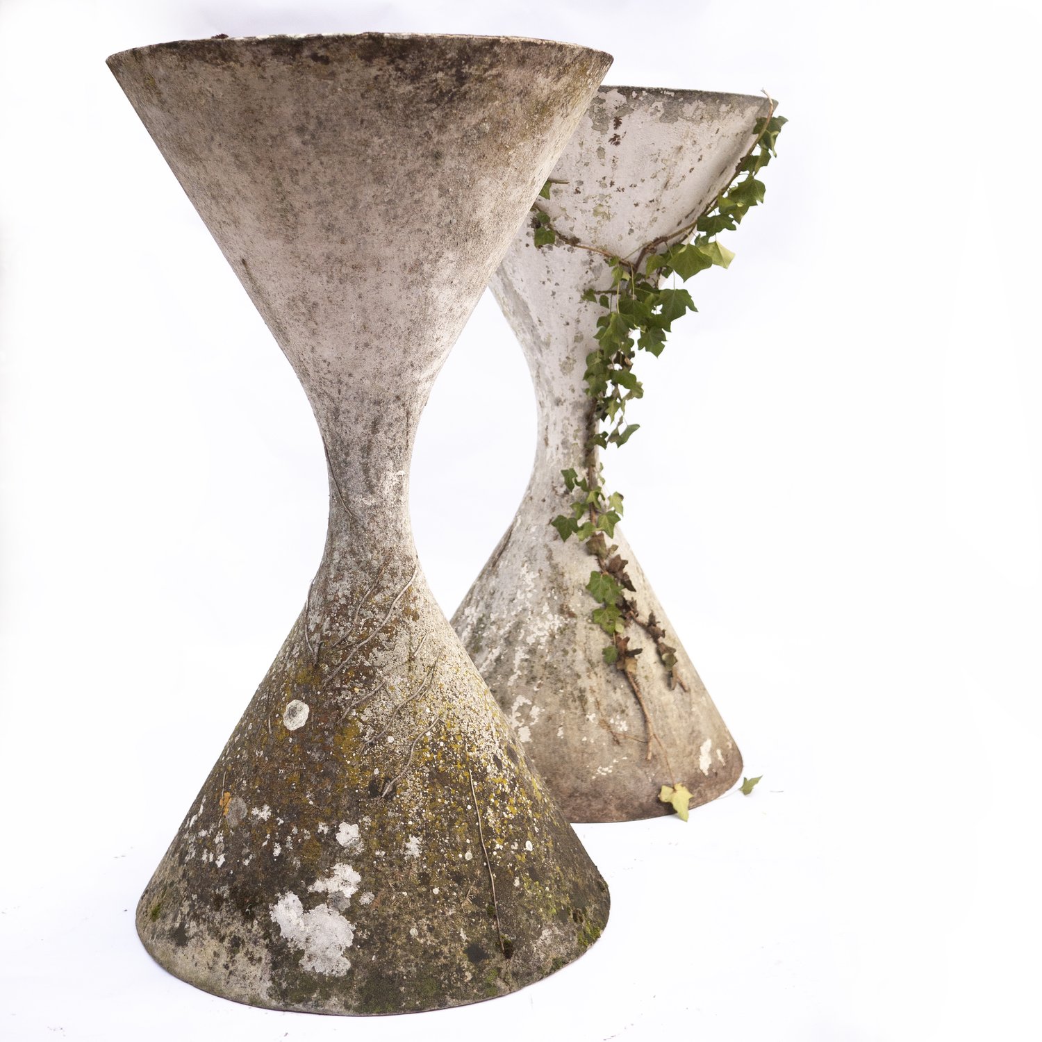 Extra Large Diablo Hourglass Garden Planters By Willy Guhl, 1950s, Set Of 2