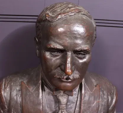 Antique French Bronze Bust Of G,Gars Born 1878 - Image 8