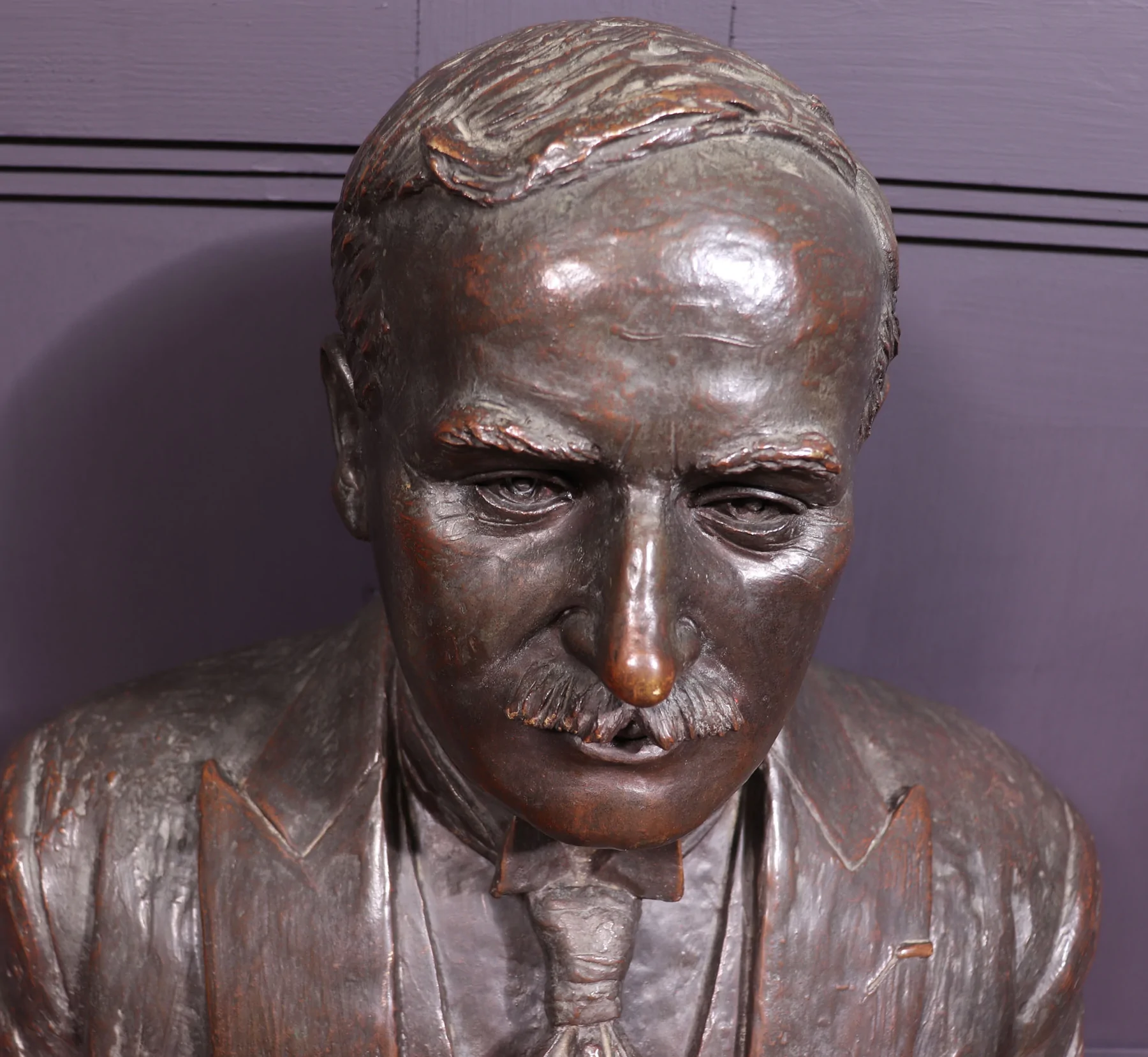 Antique French Bronze Bust Of G,Gars Born 1878
